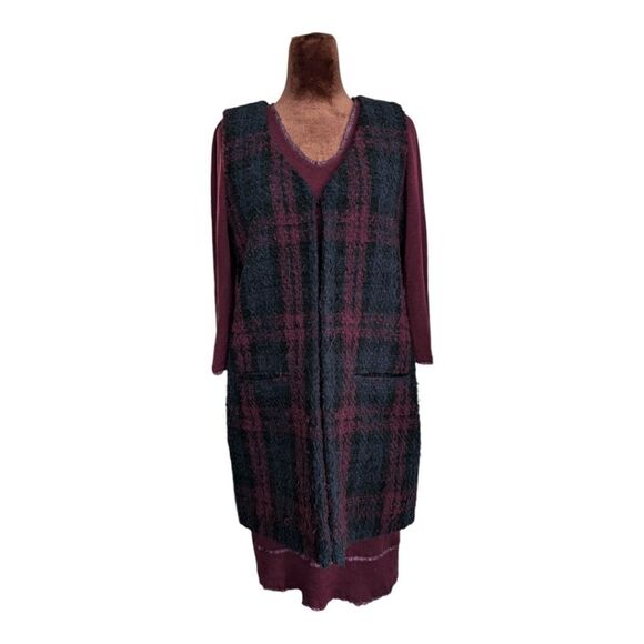 Anthropologie Sanctuary plaid vest size S removable collar - Picture 10 of 16